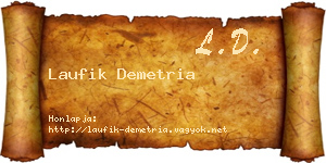Laufik Demetria névjegykártya